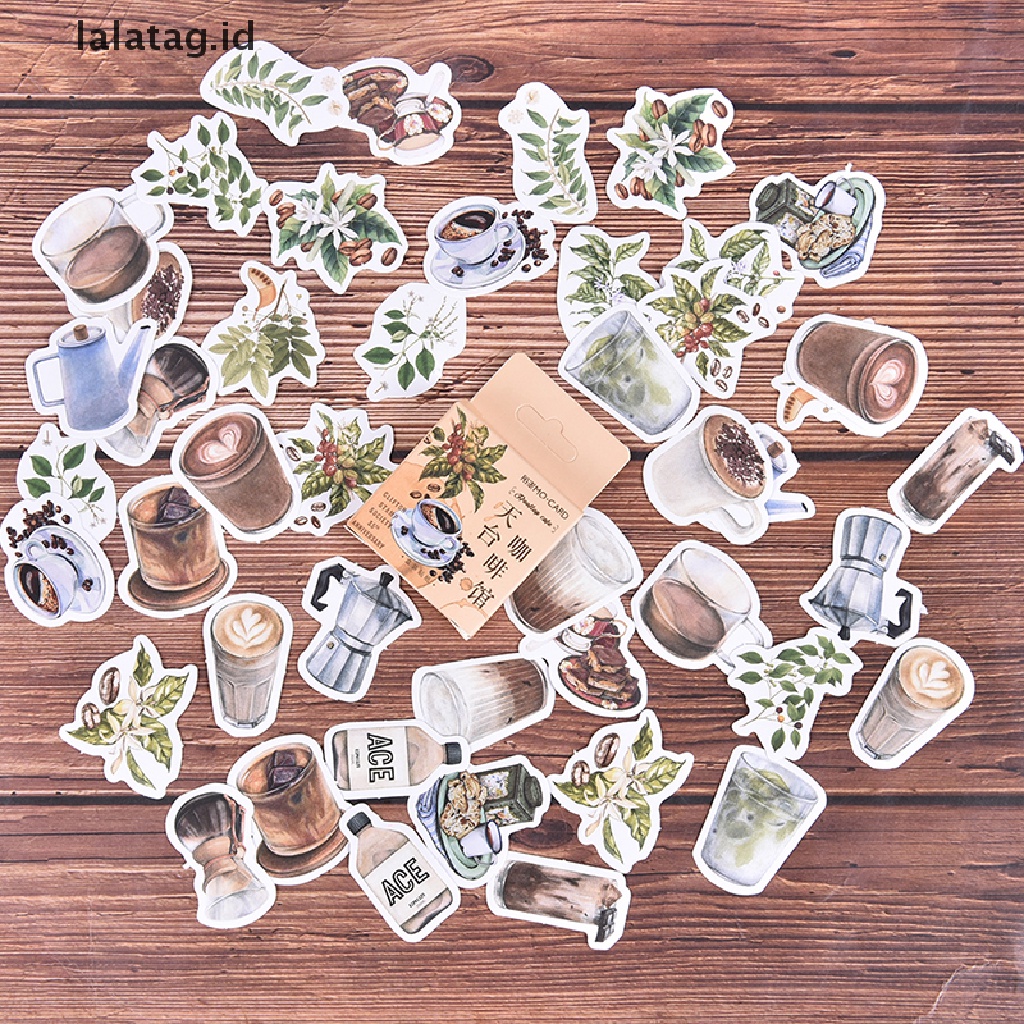 [lalatag] 46pcs Stiker Dekorasi Scrapbooking Label Diary Stationery Album Stiker [ID]