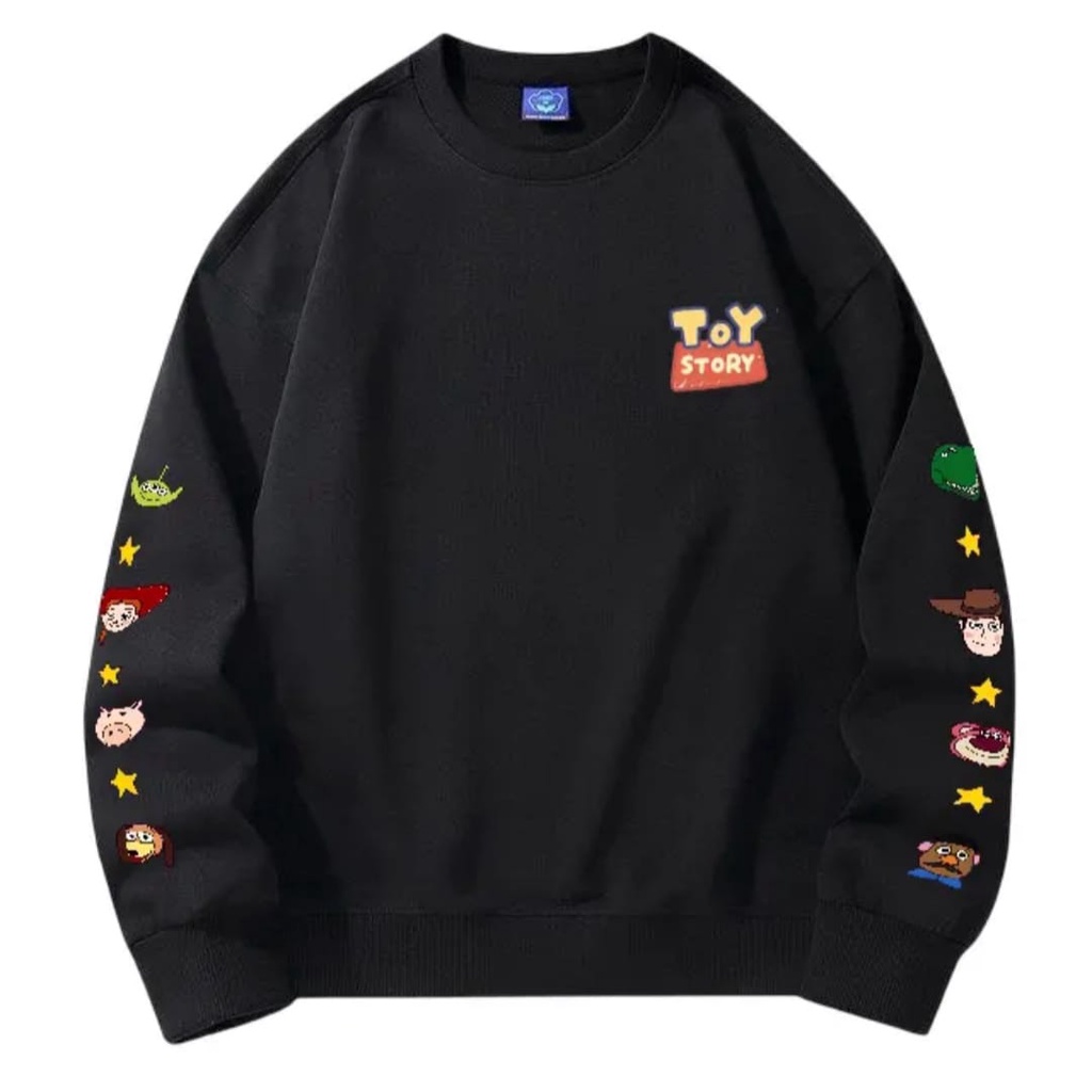 Sweater wanita Hand Woody lucu Crewneck cute