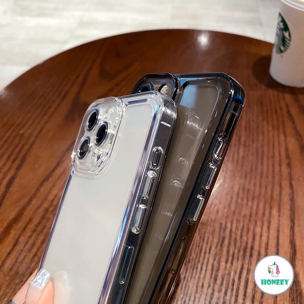 Soft Case Bahan TPU Warna Hitam Tahan Banting Tahan Debu Untuk IPhone 14 13 12 11 Pro Max X XS Max XR 8 7 Plus