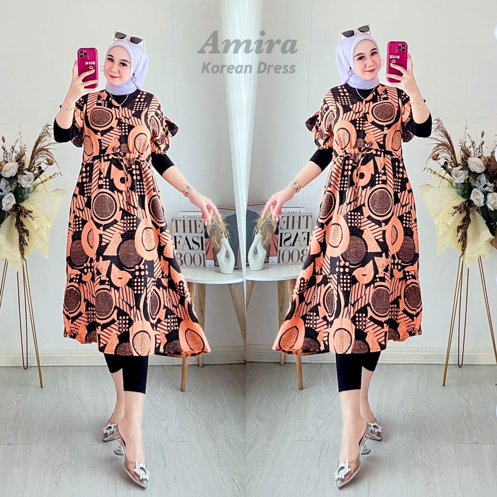 DASTER KEKINIAN SERUT AMIRA DRESS RAYON BUSUI