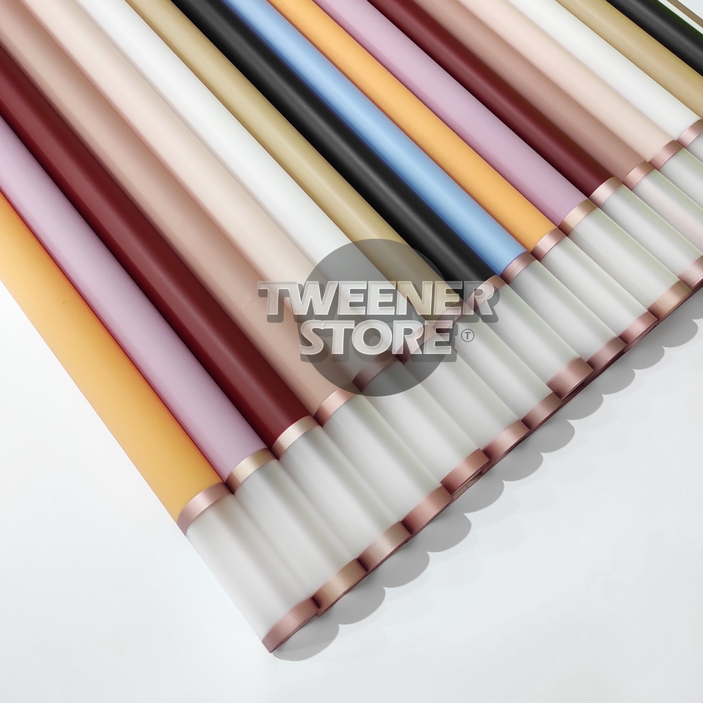 

NEW AMG AJ-143 Kertas Bunga Buket ROSE GOLD LINE - 2 LINE | Ukuran 37x37cm | Flower Wrapping Bouquet