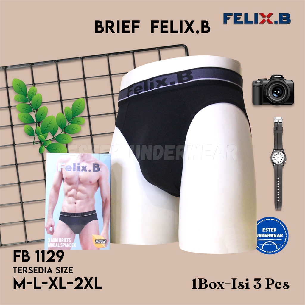 FELIX B Celana Dalam Pria FB 1129 1 Box Isi 3 Pcs