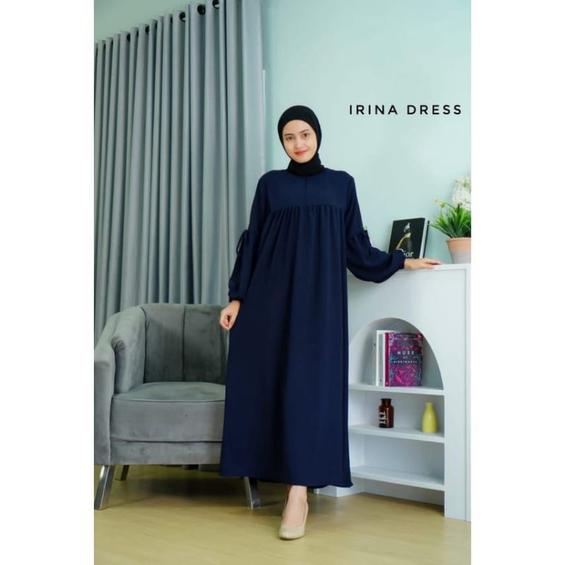 GAMIS CRINGKEL JUMBO premium lengan pita. IRINA DRESS