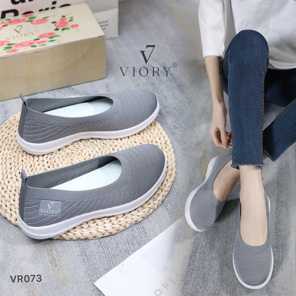 VIORY Sepatu FlyKnit Flat Shoes #VR073 ORIGINAL