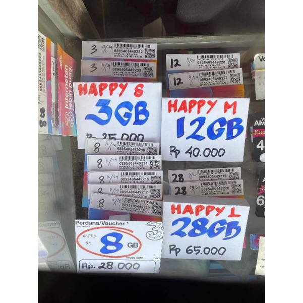 PERDANA TRI HAPPY 3GB/8GB/12GB BERLAKU NASIONAL