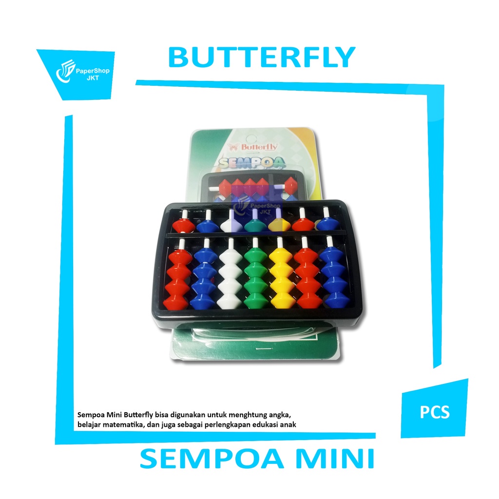 

BUTTERFLY - BT Mini Sempoa - abacus - Ukuran Kecil - PCS