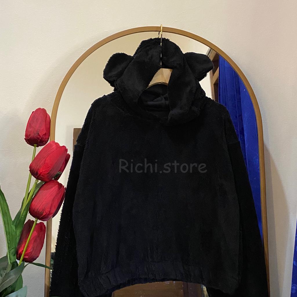 HOODIE BEAR TUDUNG KUPING BAHAN LEMBUT