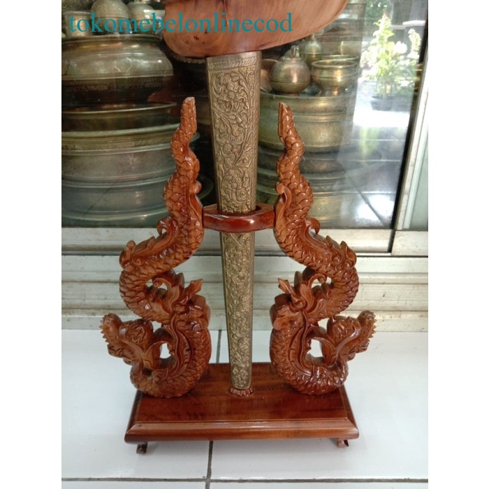 Jagrak Keris Ukir Naga Halus Isi 1