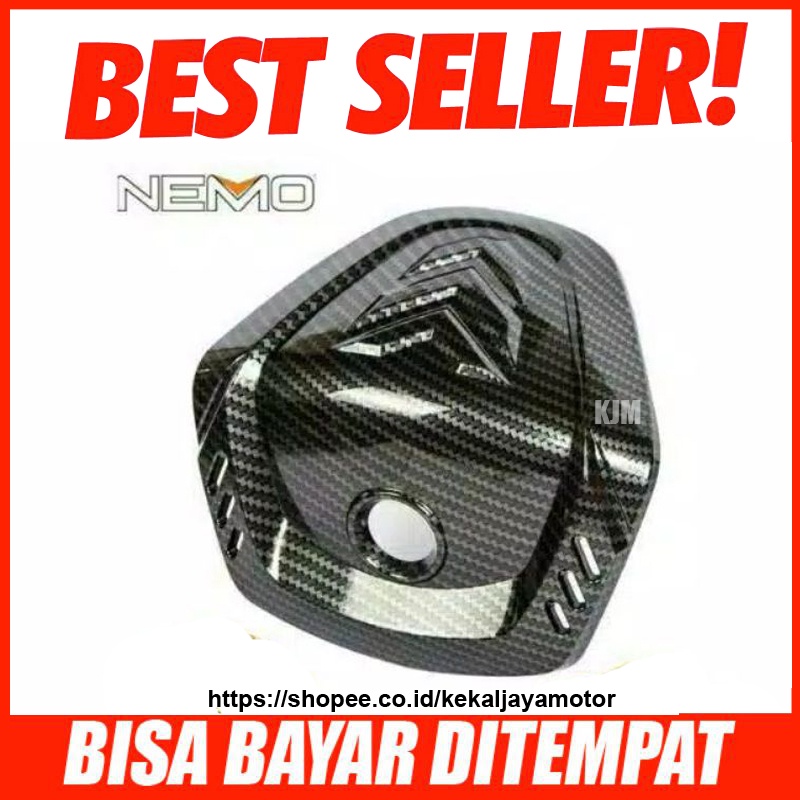 Jual Cover Tutup Segitiga Segi Tiga Stang Merek Nemo Yamaha Nmax New Carbon Karbon