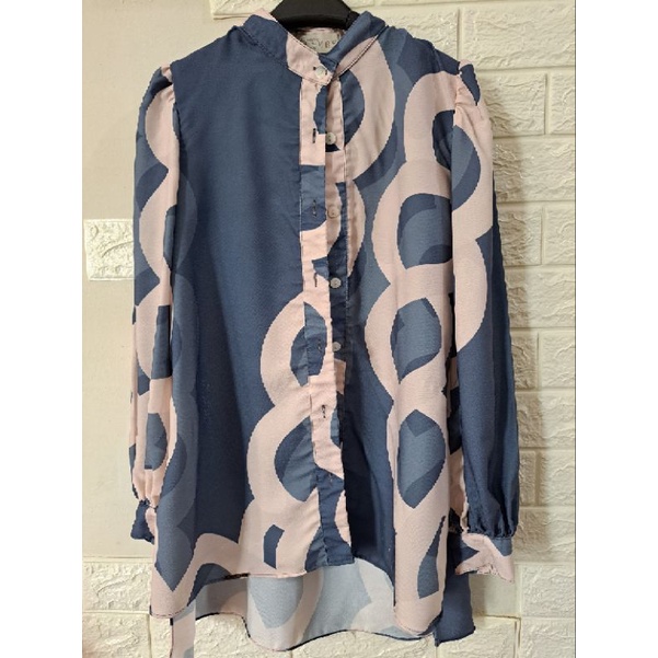 monogram blouse wearing klamby