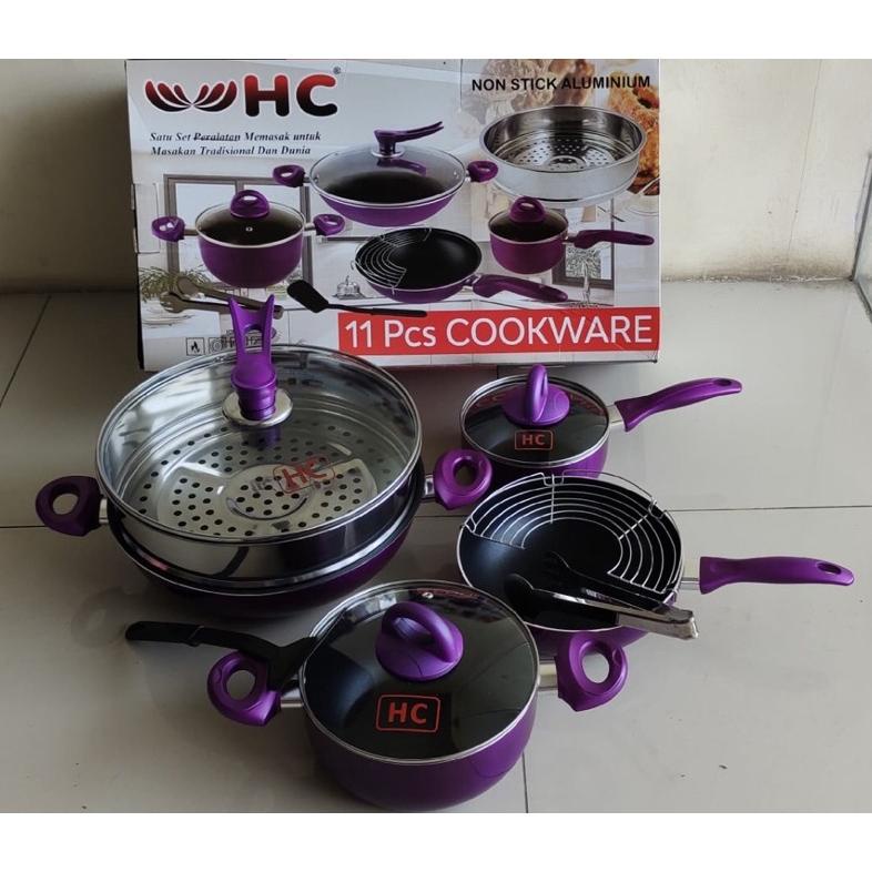 PRODUK- PANCI TEFLON SET 11 PC HC /  COOKWARE SET BUKAN SUPRA .