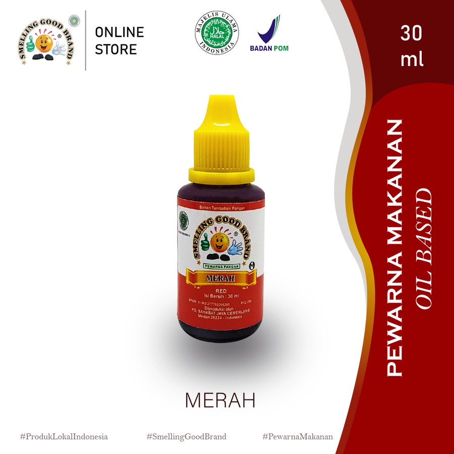 

Pewarna Makanan Oil Based Smelling Good 30ml - Merah