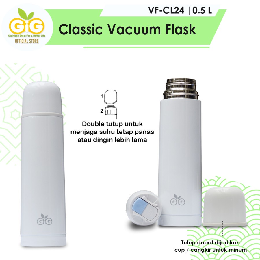 GiG Classic Vacuum Flask Termos VF-CL24 Hot - Cold