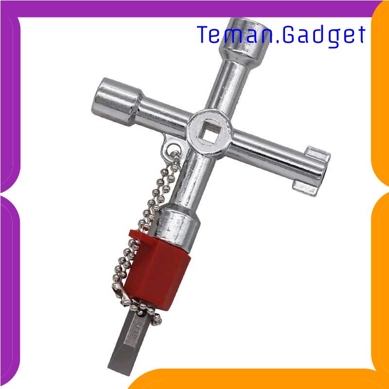 TG-PKK Kunci Pas Multifungsi 5 in 1 dengan Obeng Plus Minus - GT-J1