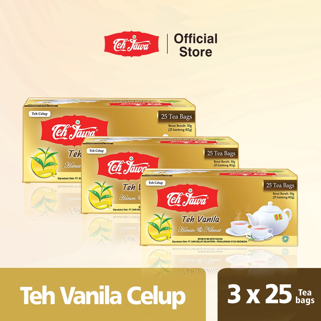 [Paket 3] Teh Jawa Vanila Tea Celup isi 25