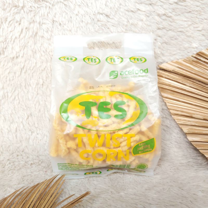 

Tes Twist Corn Jagung Barbeque Special Caculs Snack Makanan Ringan 225 Gram