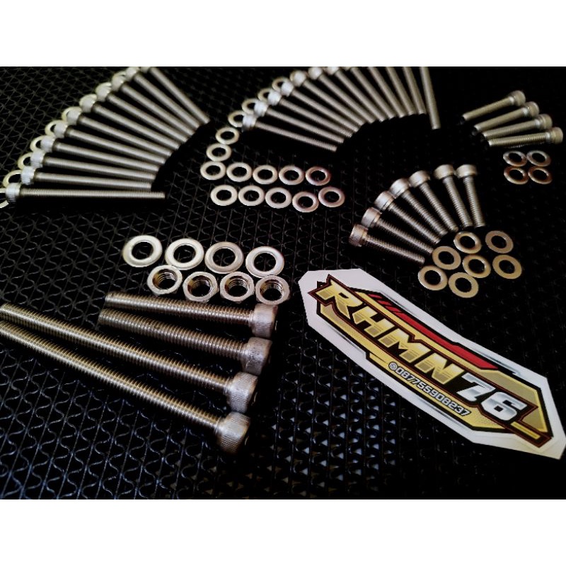 Baut L Stainless Mesin Honda CB GL Series Gl100 Gl125 Tanpa Baut Pangkon Mesin