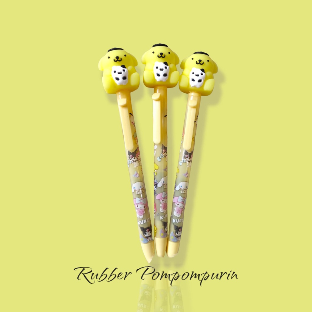 PULPEN RUBBER SANRIO PEN SANRIO PEN LUCU ATK PULPEN PULLPEN SANRIO KUROMI POMPOMPURIN CINNAMOROLL MY MELODY MELODYY HELLO KITTY KITTYY PULPEN HK ALAT TULIS KANTOR LUCU PULPEN TEKAN PULPEN ANAK @banyak