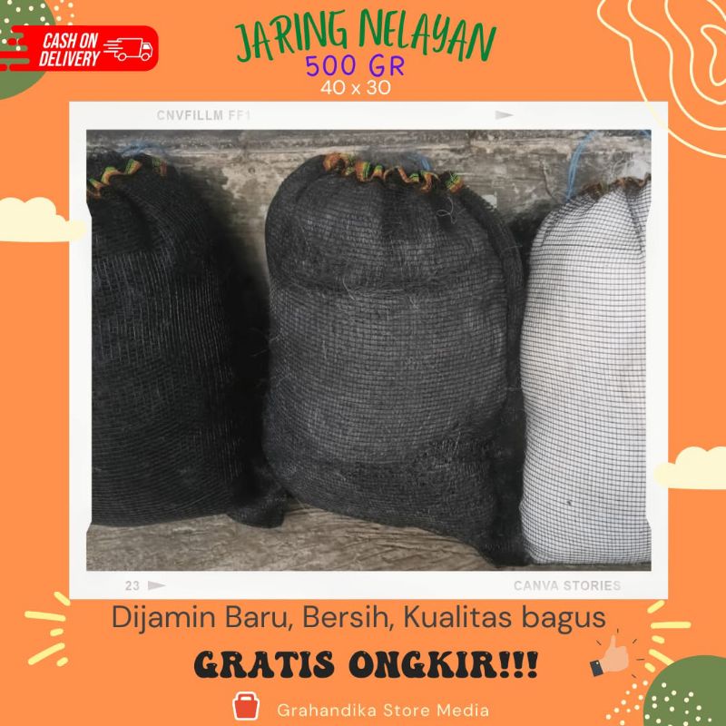 Jaring nelayan media filter kemasan 500gr
