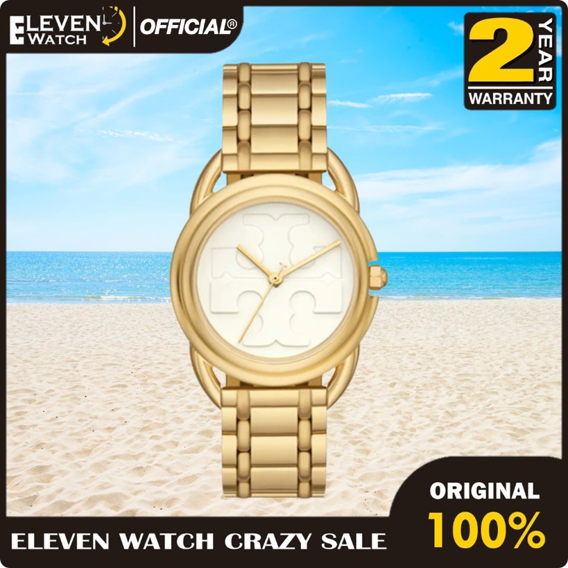 [Promo] Jam Tangan Wanita Tory Burch TBW7222 / TBW-7222 The Miller Two-Tone Gold Stainless Steel  Ga