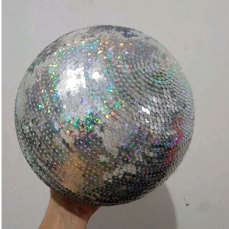 bola disco sequin metalik 22cm