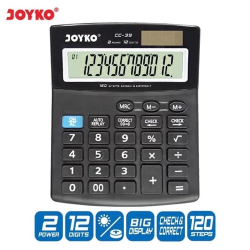 

Kalkulator Joyko CC 39 / 12 Digit Kalkulator Joyko Check Correct