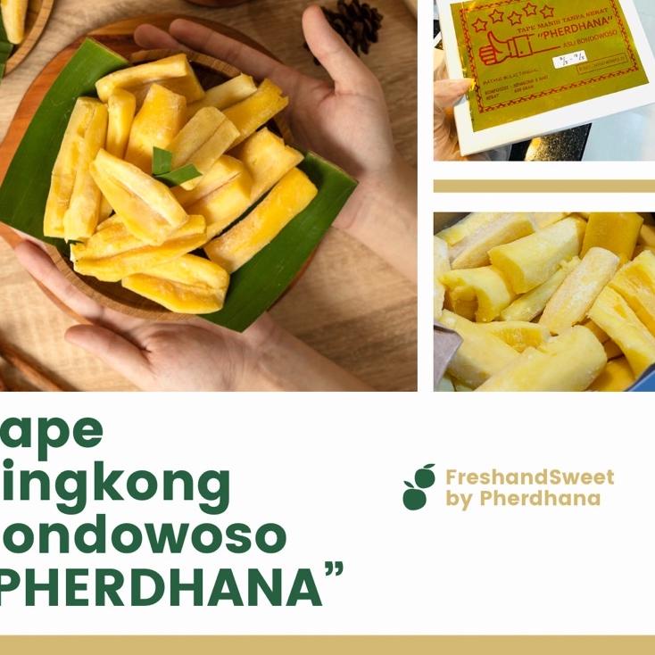 

Free Ongkir/ Tape Singkong Pherdhana Bondowoso - manis, tanpa serat / Perdana