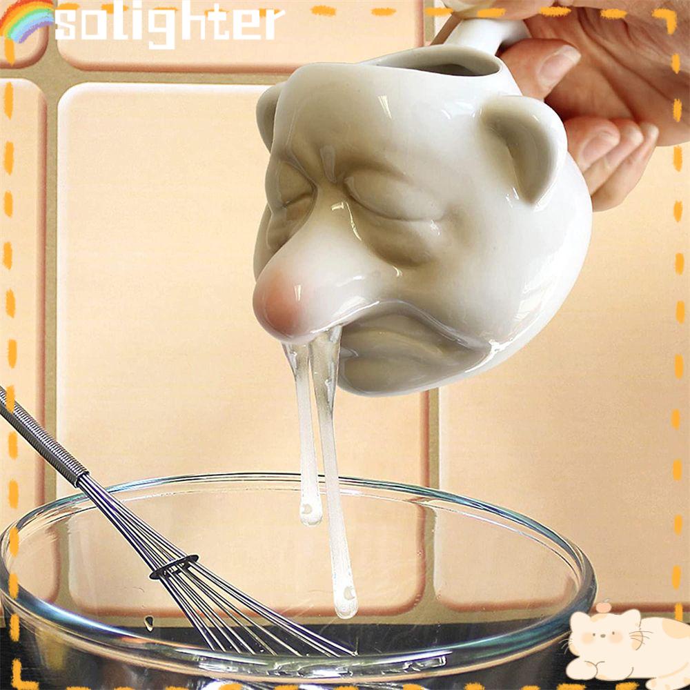 Solighter Pemisah Putih Kuning Telur Kreatif Baking Gadget Dapur Rumah Tangga Home &amp; Living Eggs Filter Ceramic Egg Separator