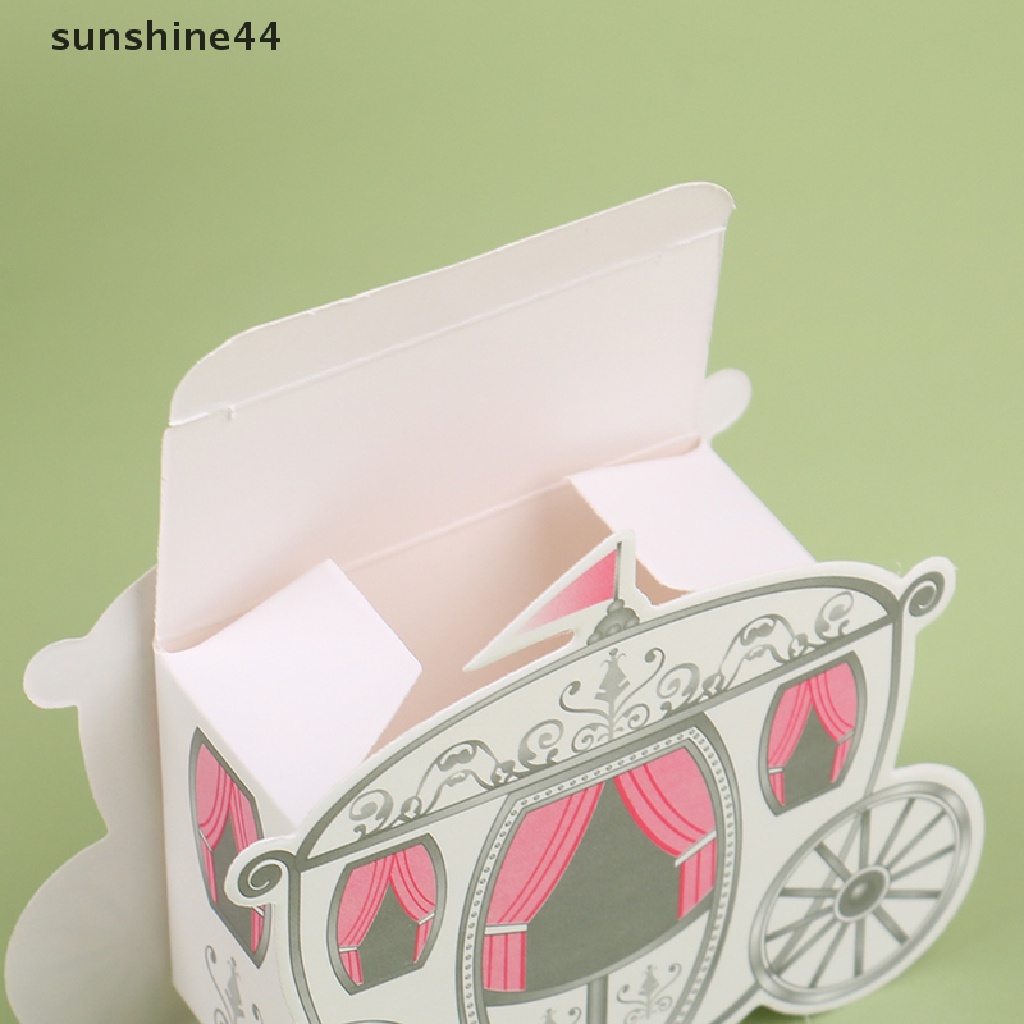 Sunshine 10Pcs Candy Box Dekorasi Pernikahan Fairy Tale Pumpkin Carriage Candy Boxes.