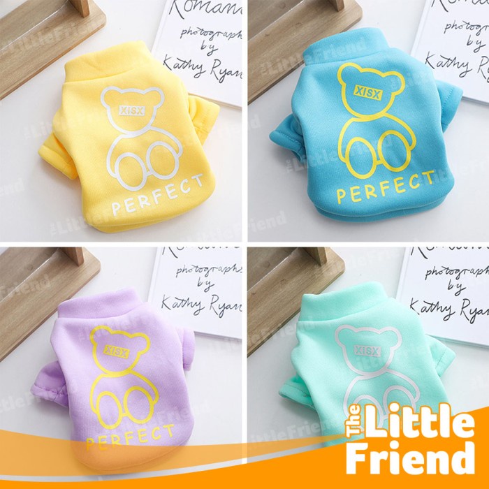 Baju Anjing Kucing Unisex Kecil Medium CANDY COLORED XSX BEAR PERFECT