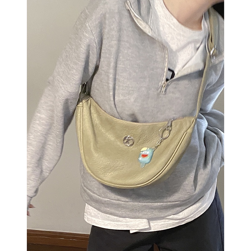 ✺Sera all-match messenger bag female 2022 fashion retro dumpling bag casual student class shoulder bag