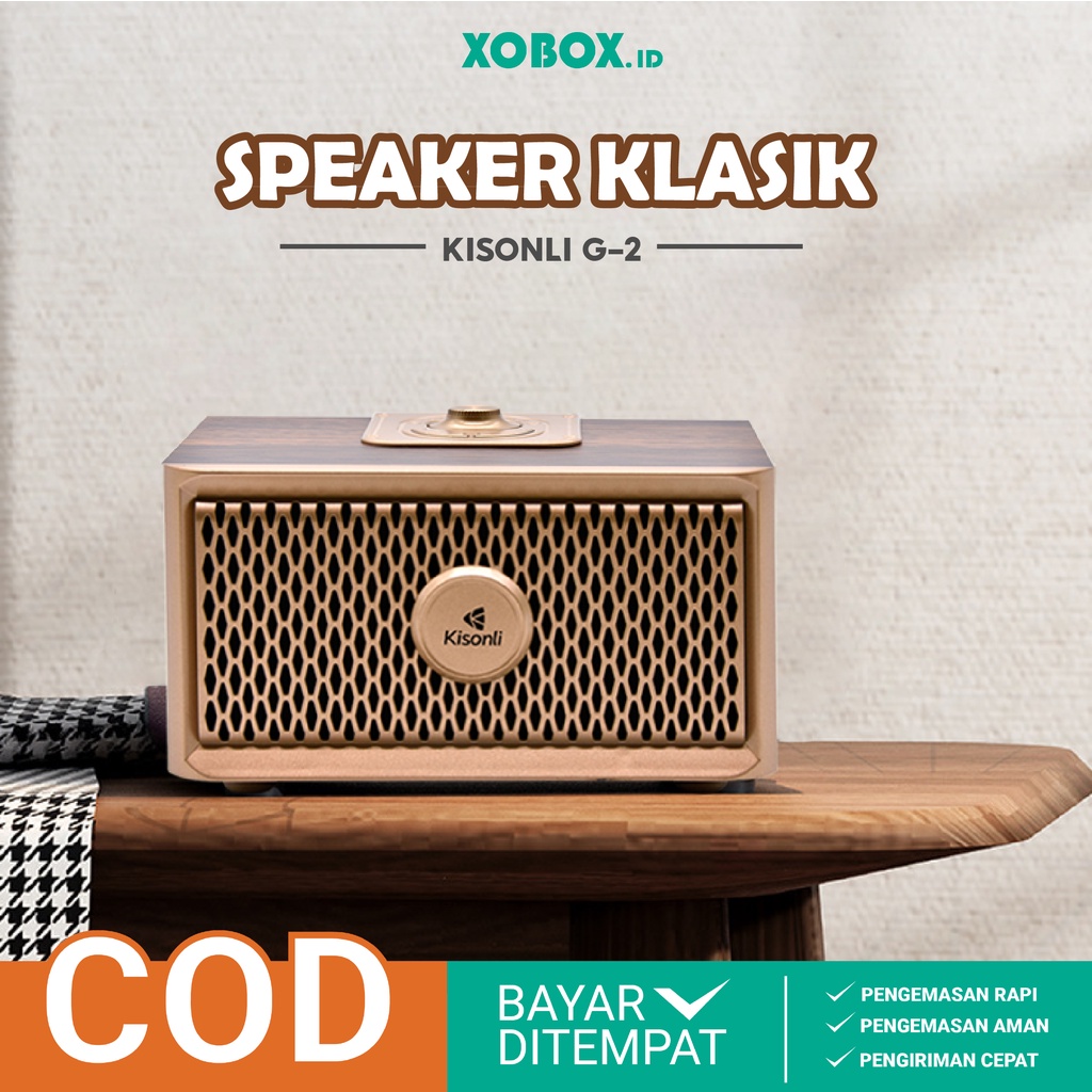 Speaker Bluetooth Kisonli Portable Retro Klasik G2 - XOBOX