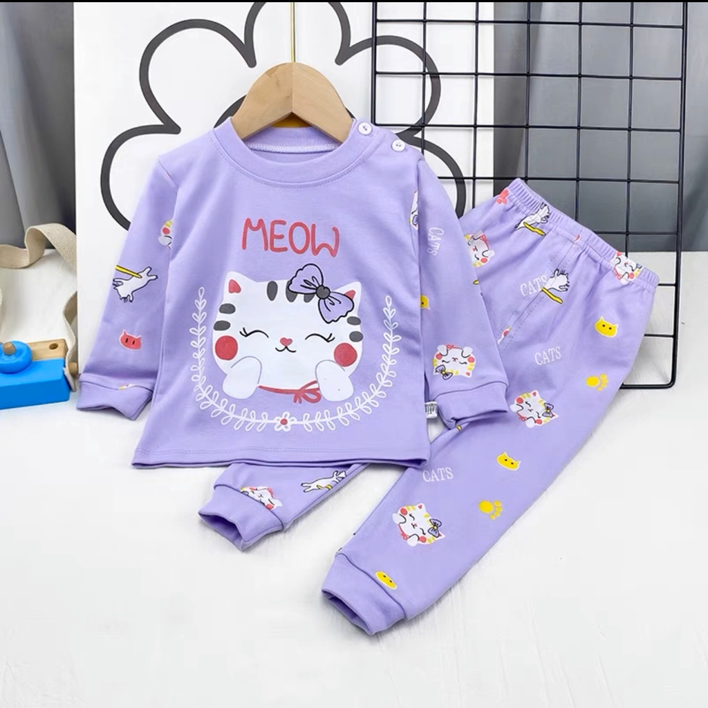 Piyama Anak Fashion Import-  setelan Baju Tidur Anak Laki dan Perempuan Import