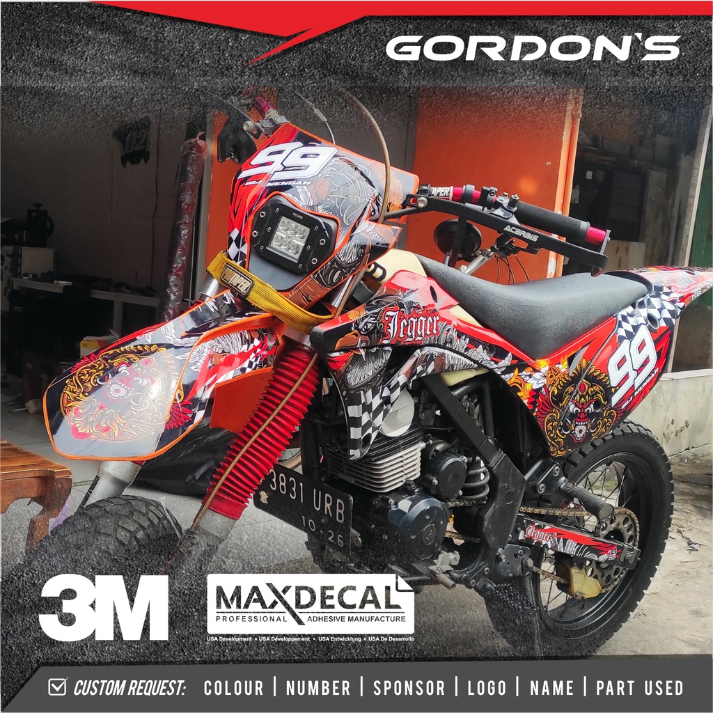 Decal gordon full body motif leak bali Stiker Premium Maxdecal 3M Bisa Custom gambar sendiri A12