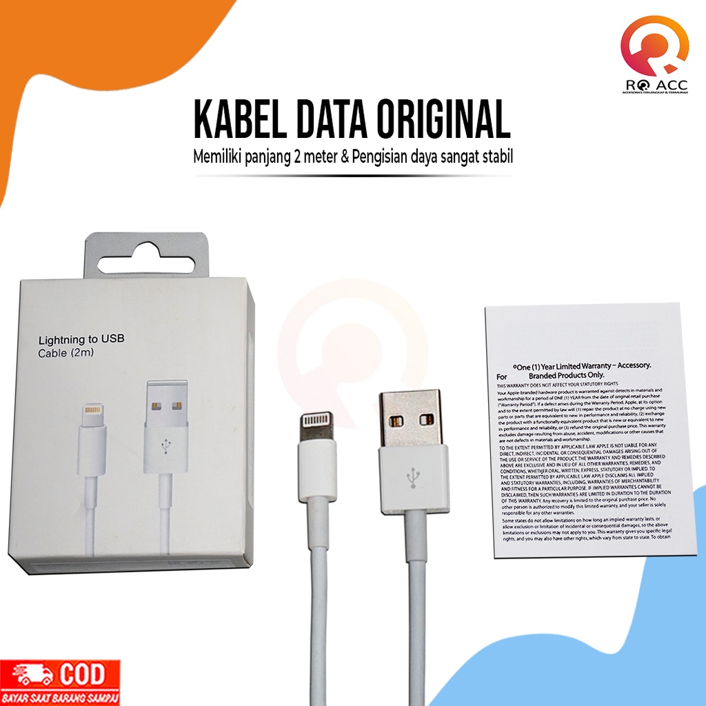 [RO ACC]  ORI99 2M KABEL DATA CHARGER 5 6 6+ 7 7+ 8 8+ X XR XS MAX