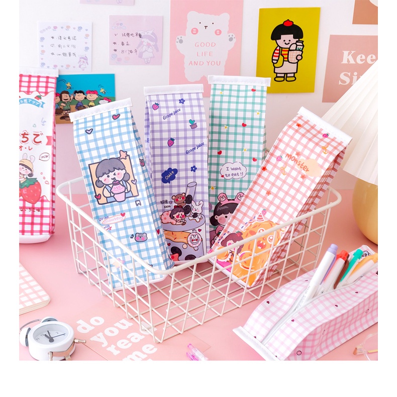 *BARU* MTOYS- Tempat Pensil/Kotak Pensil Motif Kotak Susu Unik Kotak Pensil Lucu - JT0036