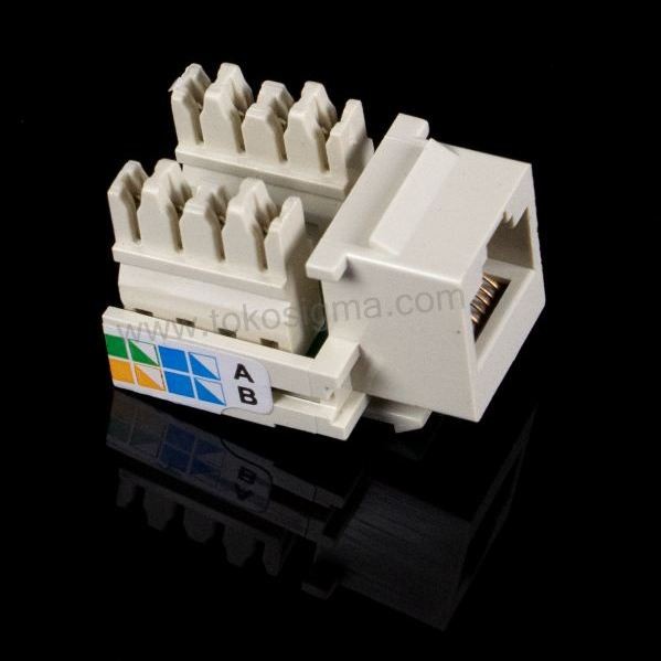 MODULAR JACK RJ45 cat5e UNTUK DI FACEPLATE