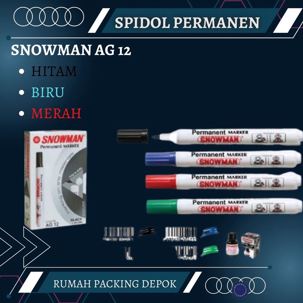 

Spidol Permanen Snowman AG 12