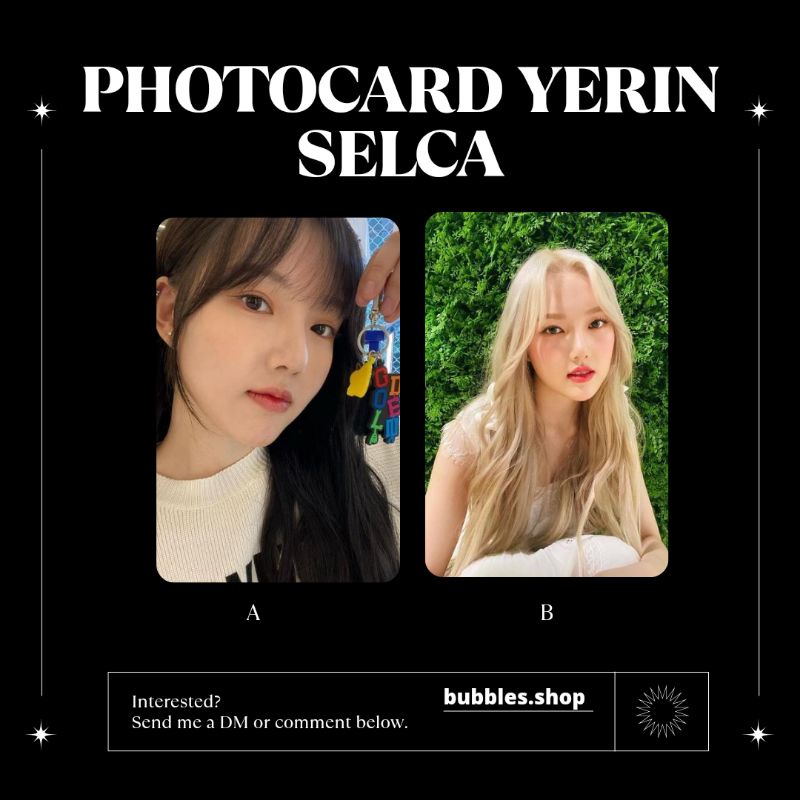 PHOTOCARD UNOFFICIAL YERIN G-FRIEND SELCA