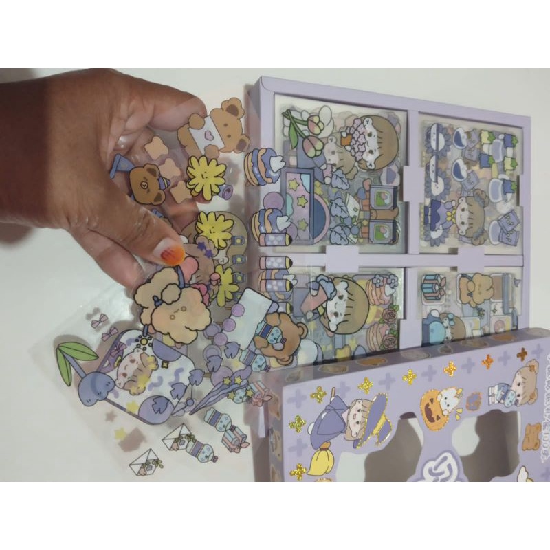 

[Antischan]stiker MOMO transparan ungu aesthetic