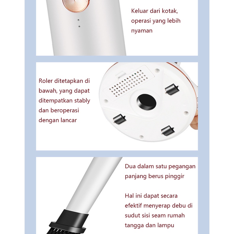 Vacum Cleaner Penyedot Debu 2in1 Debu Dan Tungau Portabel/Home Wireless Carpet Sofa Dust Bin Kamar Tidur Serangga Mite Remover Diisi Ulang