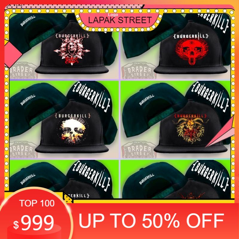 cod free stiker snapback burgerkill,topi snapback burgerkill,topi band metal,topi fuul sablon