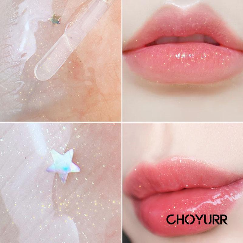 【COD】Lip Glass Glittering Light Lip Liquid Moisturize Non Greasy Lip Gloss Transparan Glossy Lipstick Korean Import-CH