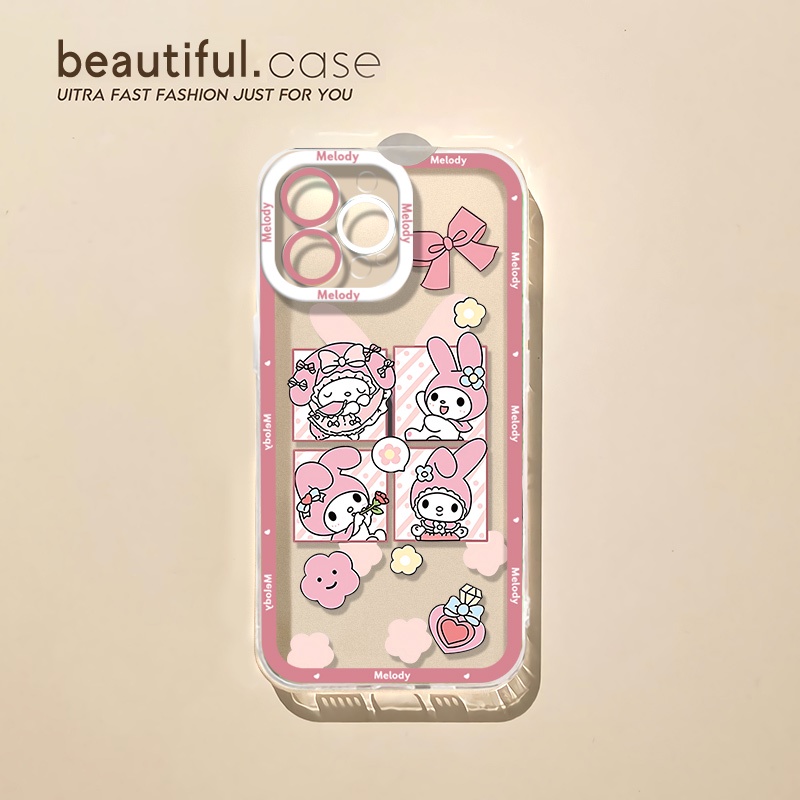 IPHONE Soft Case Lucu Kompatibel Untuk Casing Ponsel Iphone13 12 11 14 Pro Max XS XR X8 7 6S Plus Mini Transparan TPU Silikon Shockproof Clear Cover