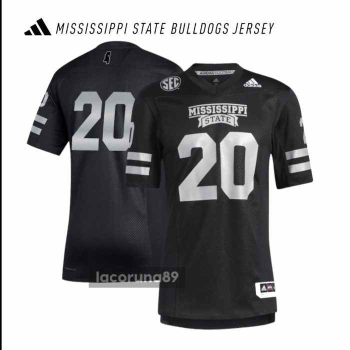 ⭐BISA COD⭐ Jersey Original Adidas NFL College Missisipi states - L