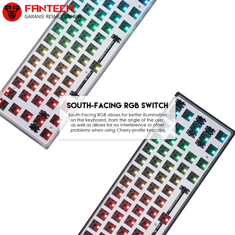 Fantech MAXFIT61 FROST Wired Hotswap Keyboard Gaming Mechanical RGB