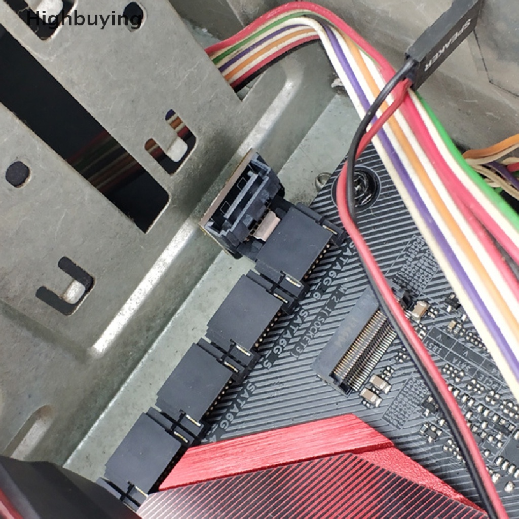 Hbid 1pcs Sata 7Pin Female To 7Pin Male 90derajat Siku Adaptor Mainboard Motherboard Untuk Desktop Ssd Hdd Glory