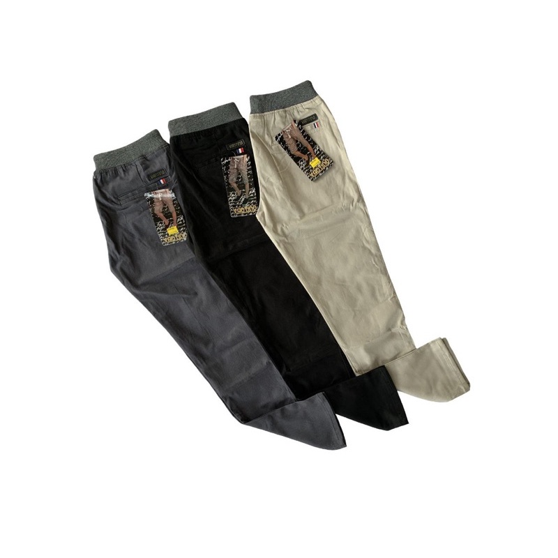 CELANA CHINO PRIA CHINOS PANTS STRIT MELAR BAWAH PENSIL CELANA BAHAN KATUN TWILL COMBED PREMIUM CELANA PANJANG POLOS PRIA PINGGANG KARET