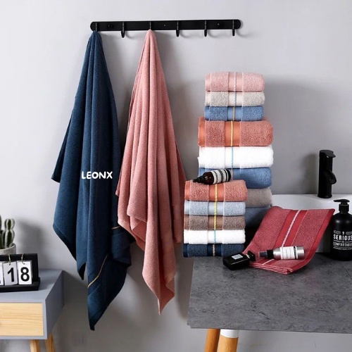 Handuk Mandi Dewasa 100% Cotton 70x140 Salur Lembut Super Serap Air Premium