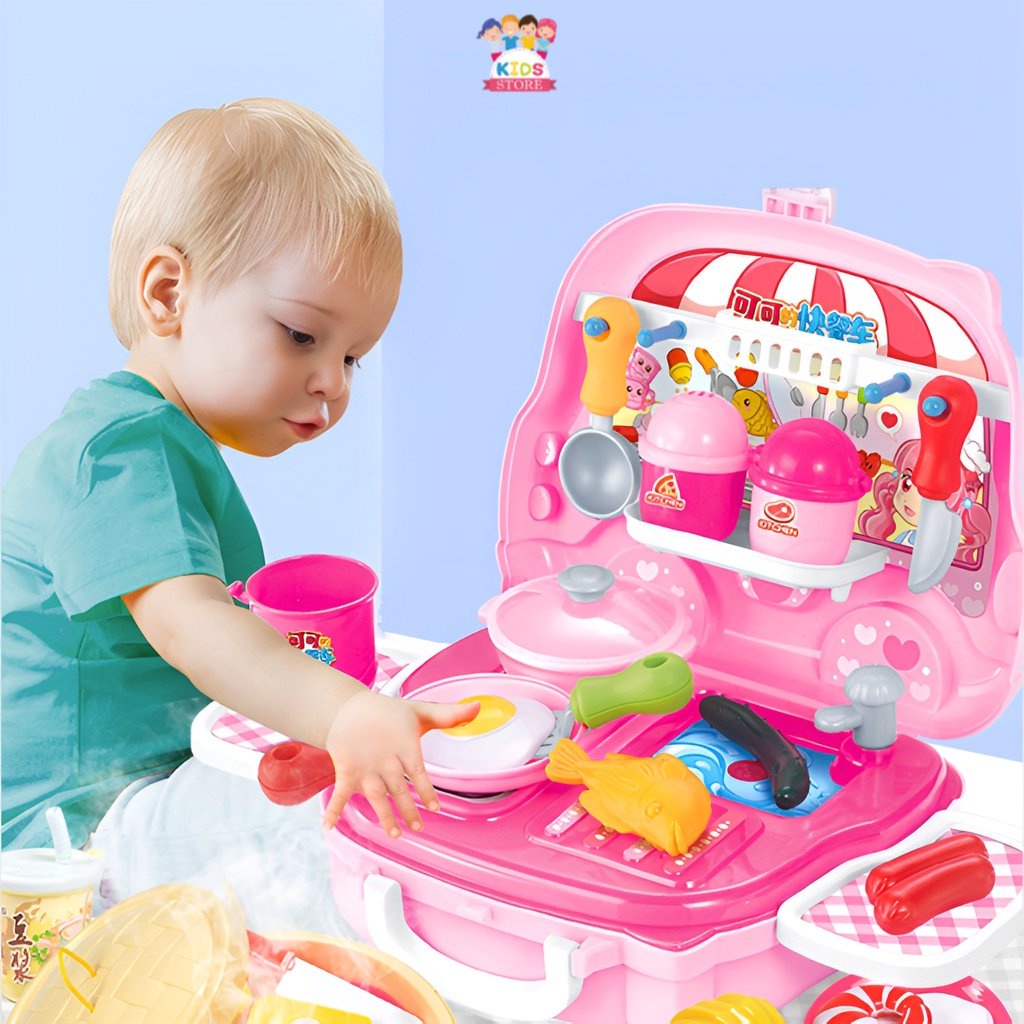 Kitche Ware Set Koper | Kitchen Set Mainan Anak Jumbo Besar | Masak Masakan Anak Perempuan Murah